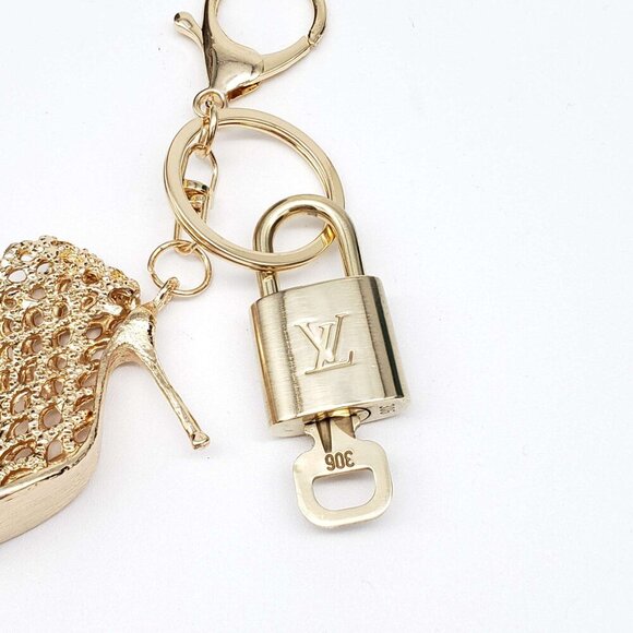 Authentic Louis Vuitton Lock & Key with unbranded Heel Shoes Bagcharm,Keychain - Picture 5 of 8